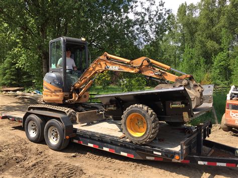 Pulling a trailer with a Mini Excavator 